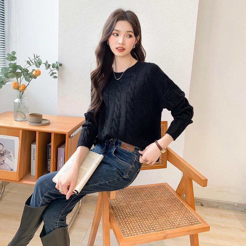 

Mocana Women s Elegant Long-Sleeve Knit Sweater MKNJD2809 One Size