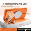 iPhone 17 Pro Max Magnetic Lens Holder Liquid Silicone Drop-Proof Case