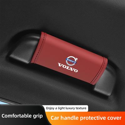 2Pcs Car Anti Slip Pull Glove Leather Handle Protector Cover For XC90 V90 V60 XC60 V40 EC40 EX40 S80 S60 S90 C40 XC40 V70