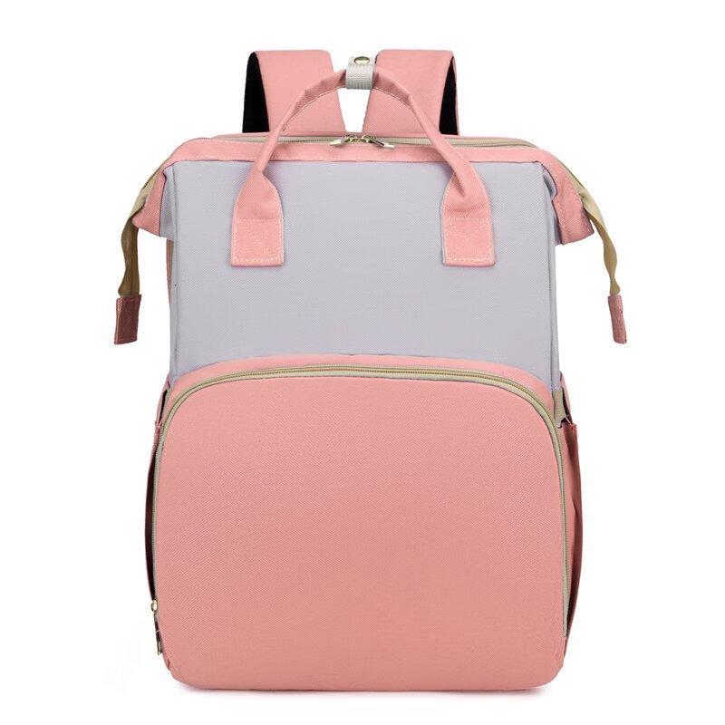 Versatile Outdoor Diaper Backpack with Portable Baby Bed
