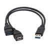 Usb3.0 One To Two Extension Cable Usb Computer 1 To 2 Power Splitter Female/Male To Two Male/ Female Converter