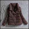 Fashionable Korean-style Thick Cotton Jacket with Short Length and Stand Collar for Winter