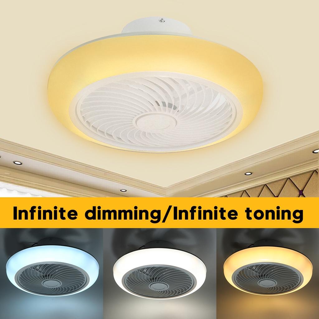 220V/110V 3 Gear Wind Speed Nordic Modern Smart Ceiling Fan With Light Dining Room Bedroom Ventilator Lamp Remote Control 45cm Te Huo Da Yu 2KG