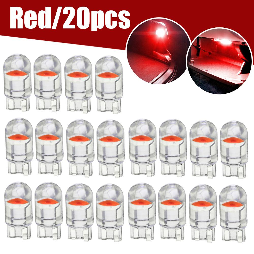 20Pcs Universal T10 COB LED Car Light Bulbs 12V Car Reading Lamp License Plate Signal Lamp Bulbs Car Interior Lights Accessories