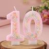 Cross-border Pink Macaron Foam Balloon Birthday Cake Number Candles - Creative Party Decorations