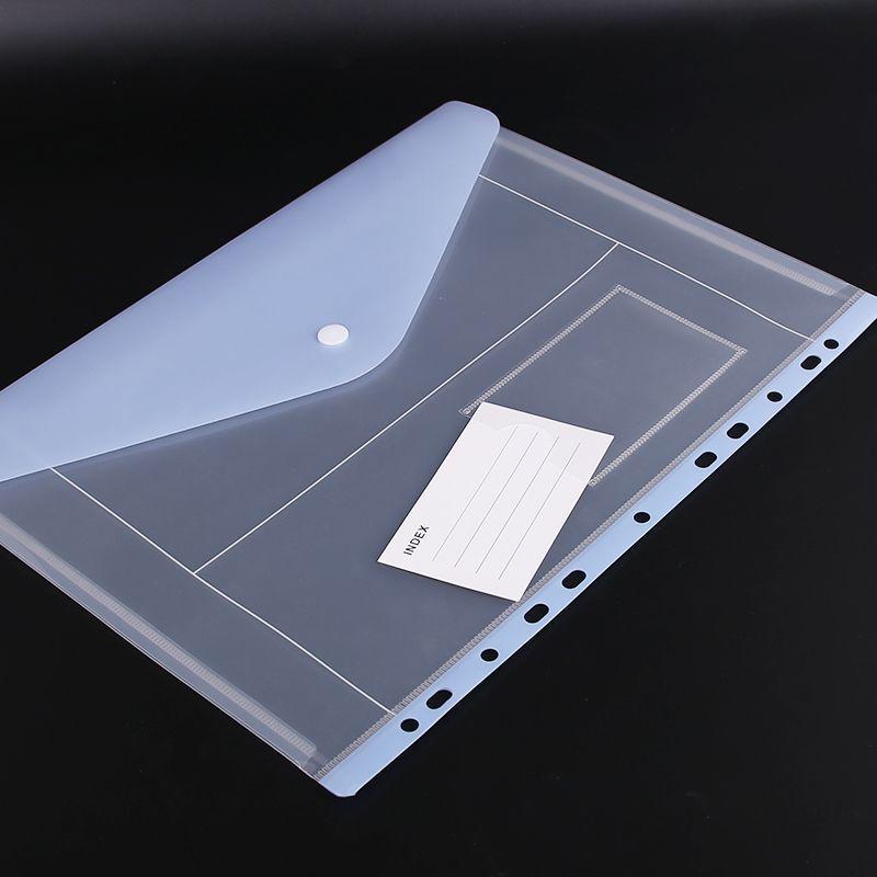 Korean Style 11-Hole Transparent File Pocket for Student Exams, Office Documents, and Pregnancy Checkup Archives.