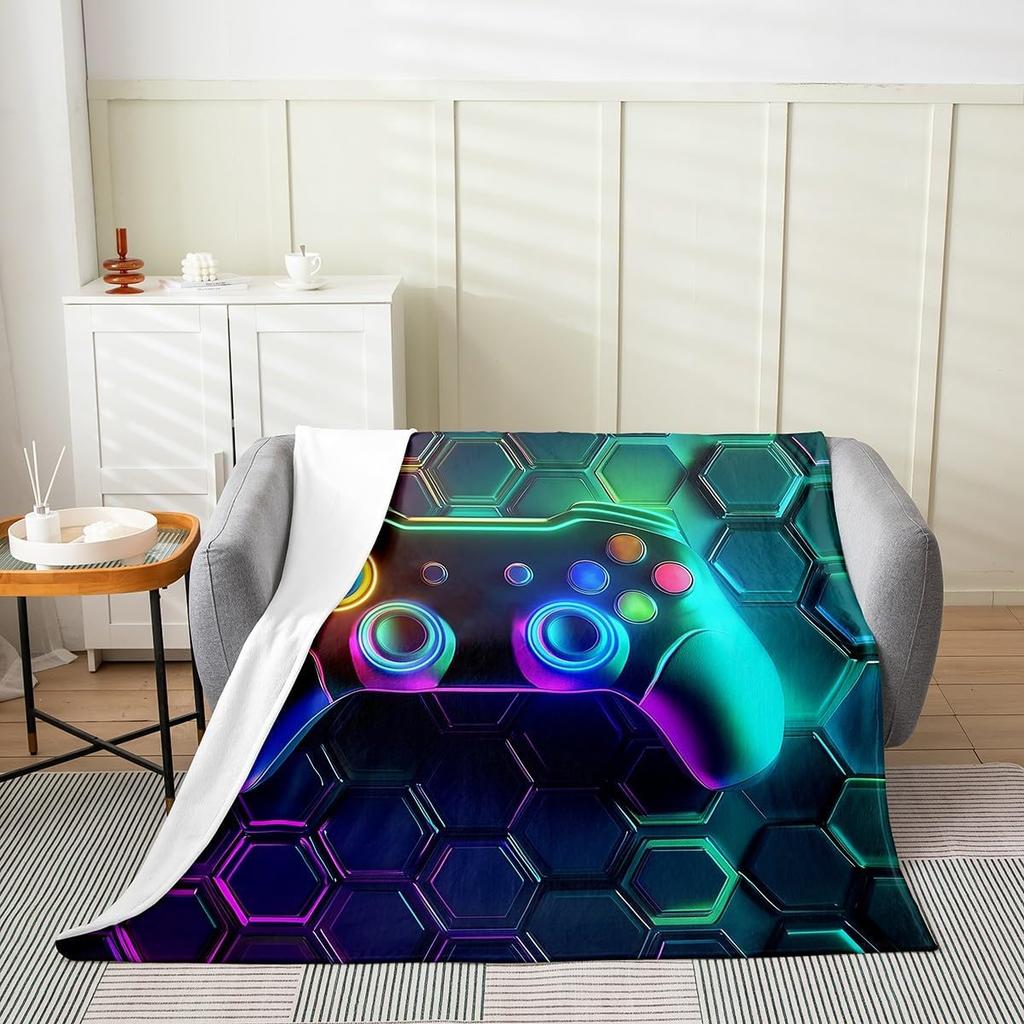 Manfei Sport-Themen-Kuscheldecke Perfekt für Bett, Couch oder Sofa Weiches, atmungsaktives Flanell mit Basketball-Design x Zoll Id