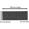 2pcs Filters 340*123*42mm Activated Carbon Filters For BORA Basic BAKFS And For BORA Pure Systems Replacement Accessories