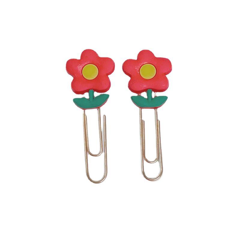Rose Gold Creative Cartoon Metal Paperclip – Cute Irregular Bookmark Gift for Students