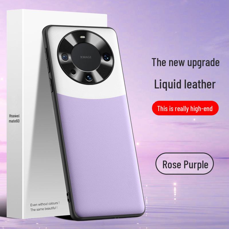 Liquid Leather Anti-fall Protective Cover for Huawei Mate60, One-by-one Shipping.