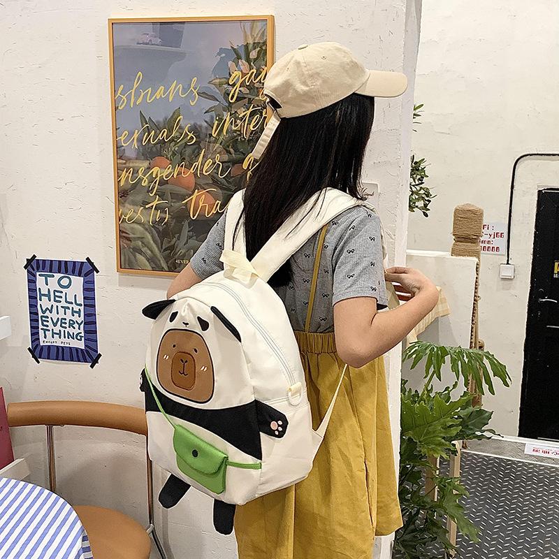 Schoolbag Kapibara Backpack Plush Tote Bag Children's Gift Change Bag Cute Capybara Fashion Cartoon Backpack