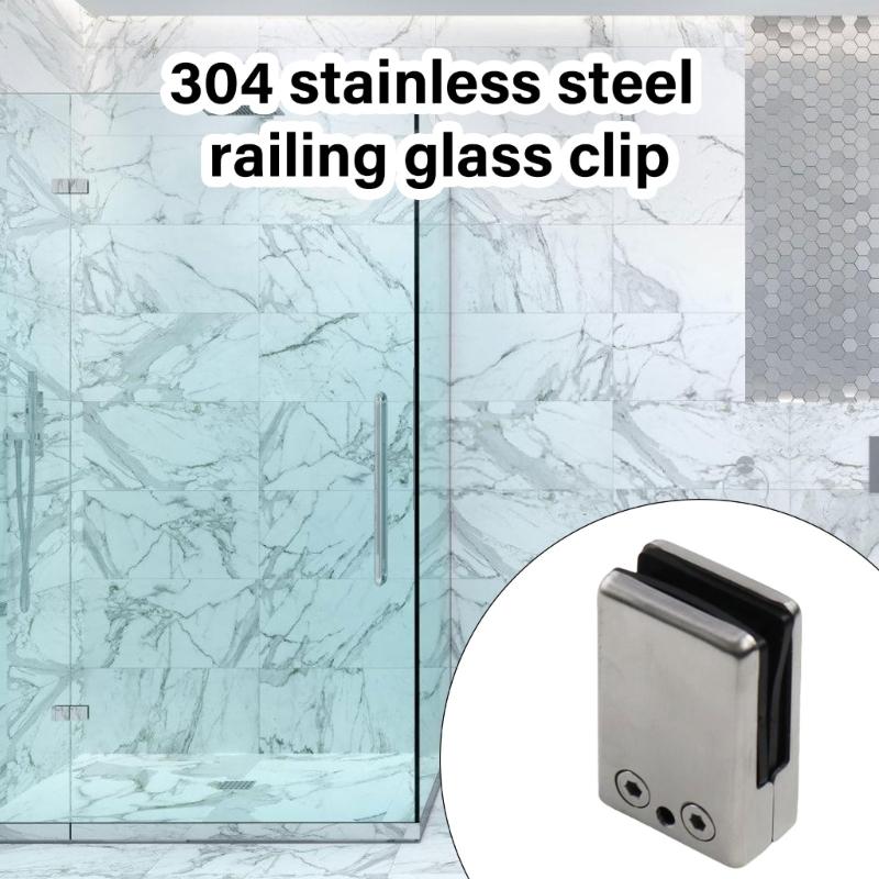 Nerezová ocel Skleněná zábradlí Svorka s gumovými těsněními Montážní držáky Nastavitelné skleněné držáky Kování Odolné