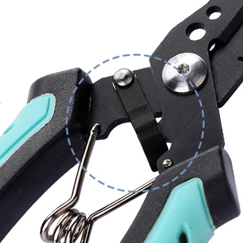 Plier Fishing Plier Fishing Tackle with Sheath and Coiled Lanyard Fishing Multitool Hook Remover Braided Line Cutter