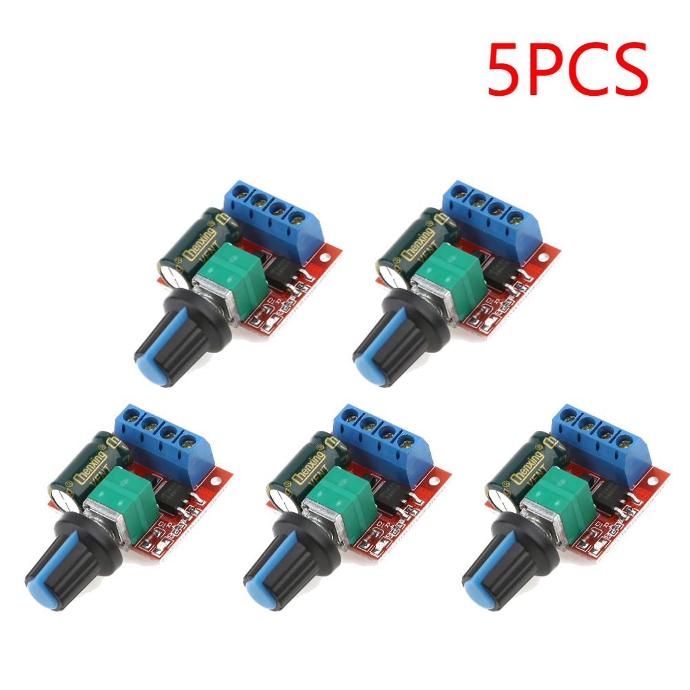 3-10pc 5A 90W PWM 12V DC Motor Speed Controller Module DC-DC 4.5V-35V Low Voltage Motor Speed Controller Adjustable Drive Module