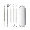 6-piece setSteel Dentist Clean Tools Dental Mirror Double Probe Sickle Hoe Tooth Cleaner Dental Tool Tooth Care Tool Kit