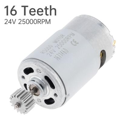 Motor CC RS550 de 16 Dientes 24V 25000RPM Motor Eléctrico de Alta Velocidad, Motor de Accionamiento de Repuesto para Vehículos Eléctricos de Paseo Actualización