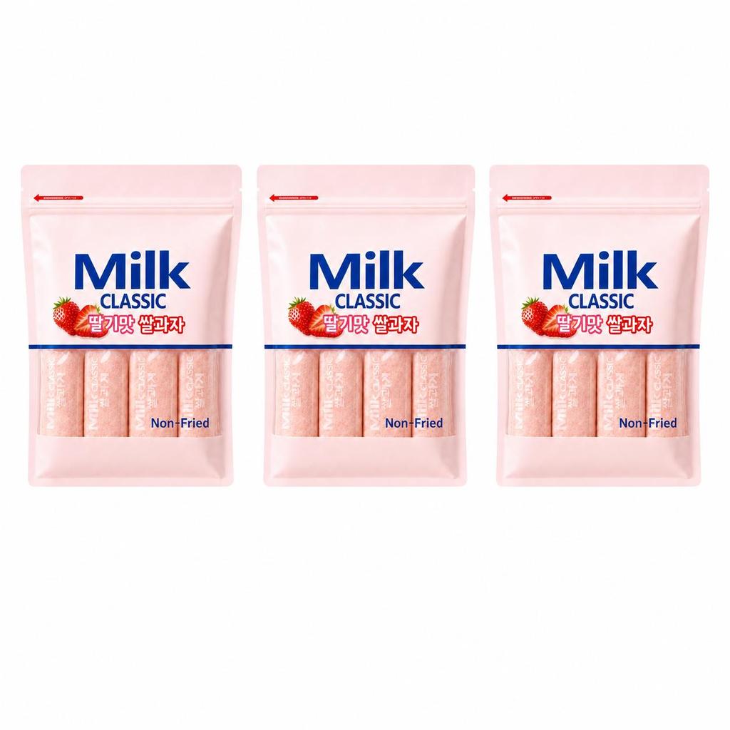 Milk Classic Strawberry Rice Cracker 240g