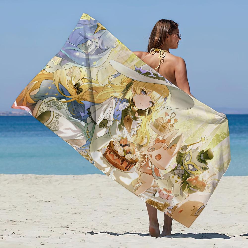 Classic Game Wuthering Waves Phoebe Towel Beach Towel Oversized Quick Dry Towel Absorbent Soft Swim BeachTowels for Men Women