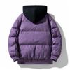 Cotton Clothing for Men and Women Short Style Winter New Fake Two-piece Hooded Thickened Warm Sports Leisure Fashion Comfortable