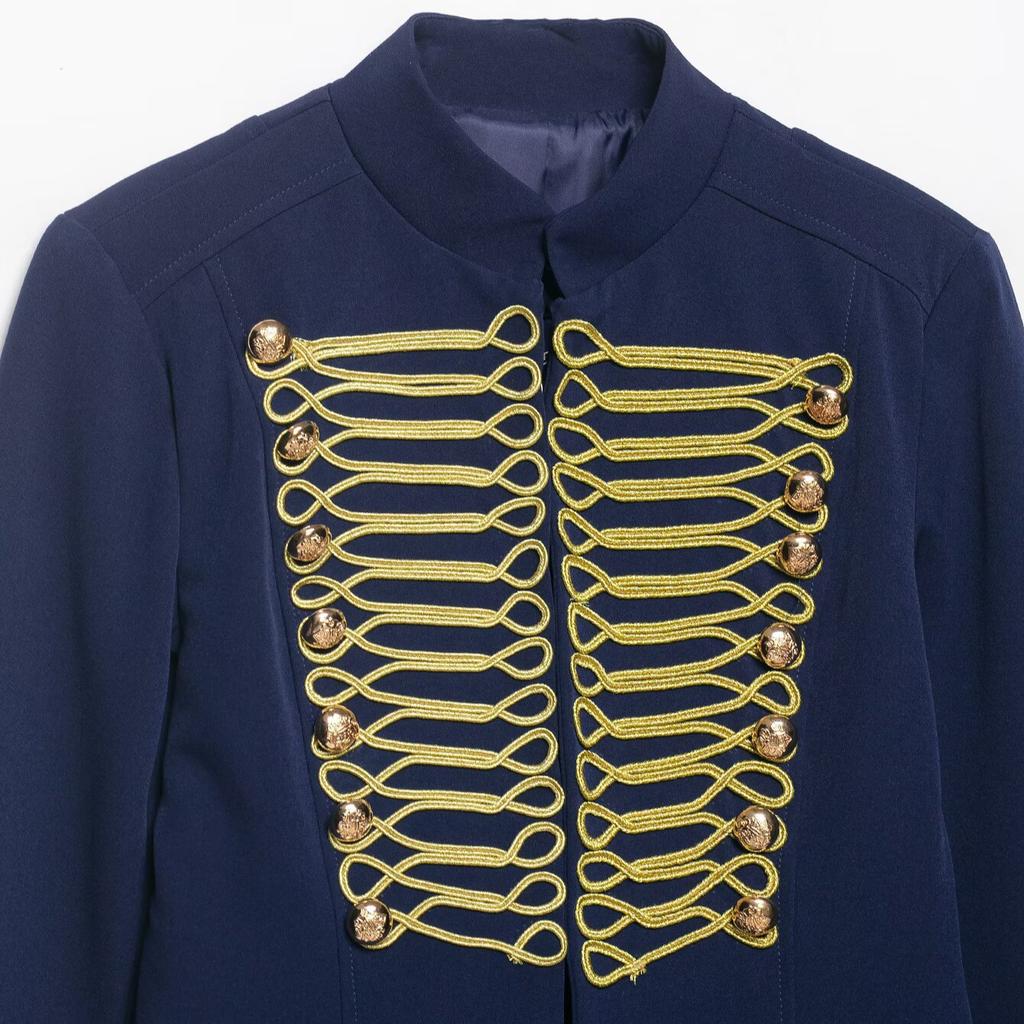2026 Spring New Product European and American Cross-border Women's Clothing Street Fashion Beaded Splicing Jacket W039 8072