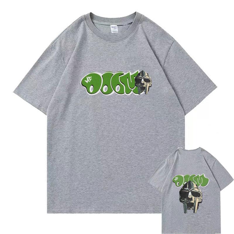 Rapper Mf Doom Madlib Madvillain Maske Grafik T-Shirts Herrenmode Vintage Trend T-Shirts Herren Damen Hip Hop Übergroßes T-Shirt