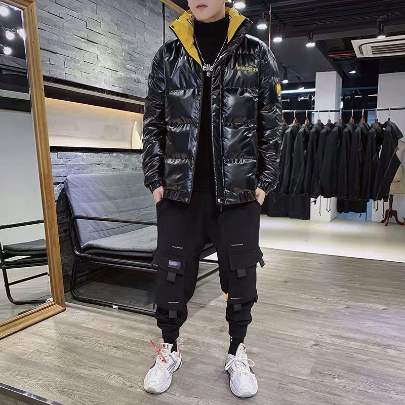 Ropa de trabajo cuero chaqueta de plumas hombres abrigo grueso invierno  hombres stand-up cuello brillante abrigo PU chaqueta de algodón - comprar a  precios bajos en la tienda en línea Joom
