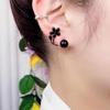 Sweet Crystal Flower Earrings Light Luxury Ladies U-shaped Earrings Flower Ear Studs  Jewelry Gifts