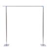 3x6m Wedding Party Backdrop Stand Pipe Kit Curtain Frame Telescopic Stainless Steel Silver For Party Decoration, Birthday Party