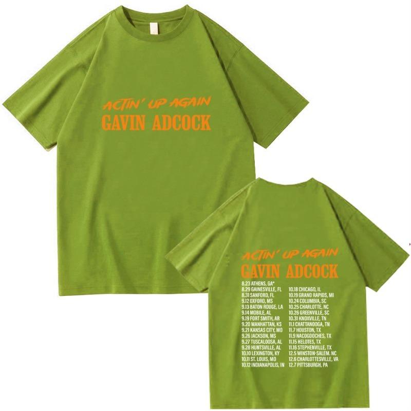 Gavin Adcock Actin' Up Again Tour 2026 Music Fans Gift  100% Cotton T-shirt