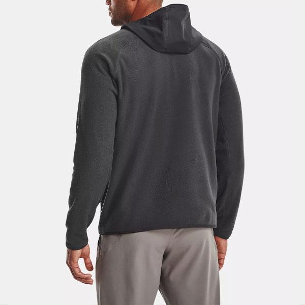 Under Armour Terrain Logo Print Hooded Long Sleeve Sweatshirt Men sweatshirt Coal Jade 1373740-010