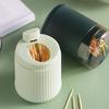 Automatic Popping Toothpick Dispenser Push Button Toothpick Holder Portable Home Office Restaurant Desktop Toothpick Organizer Container