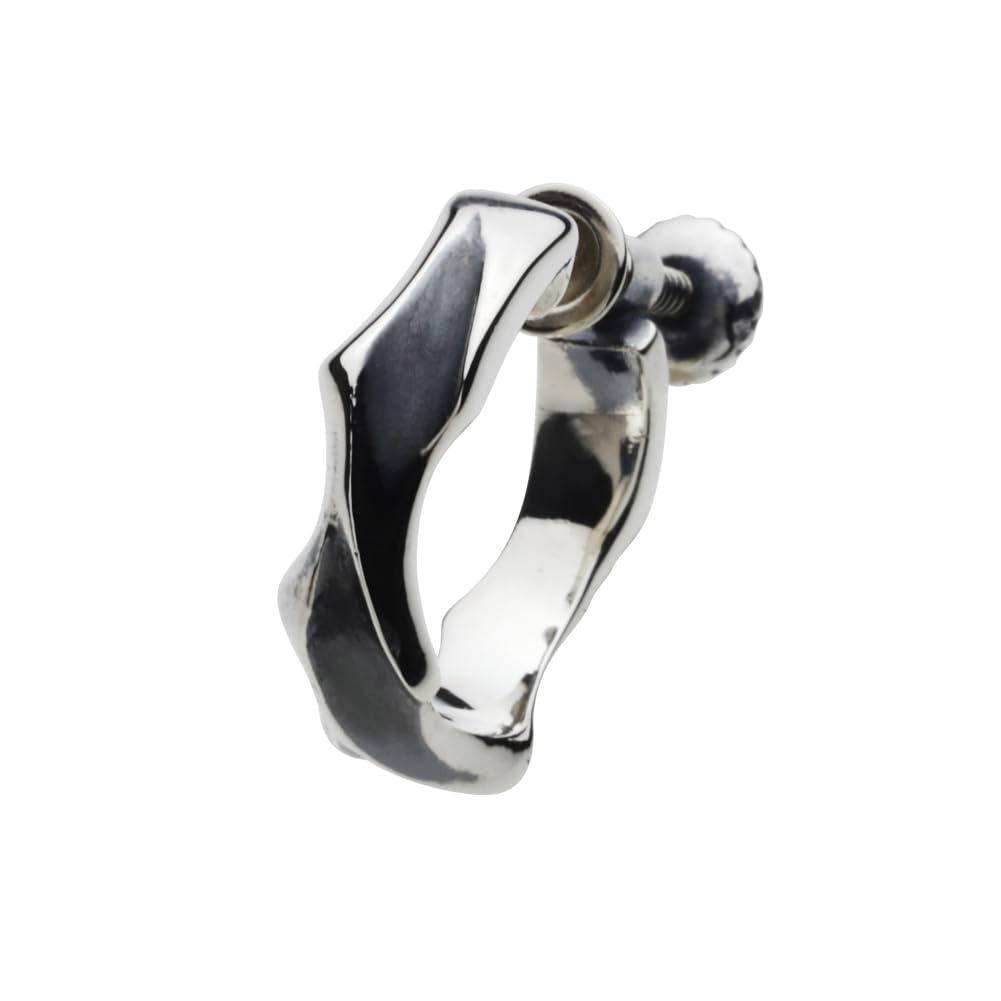 

Twist hoop screw earrings silver e3017 [Cenote] [925 accessories]