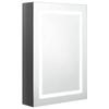 VidaXL Armoire de salle de bain à miroir LED gris brillant 50x13x70 cm 326491