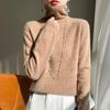 Damen Pullover 100% Wolle MODERN NEW SAGA Rollkragen Strickpullover Dicke Winterpullover Damen Strickoberteile