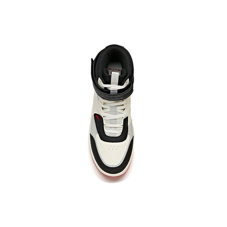 Anta Slip Resistant High top Skateboard Shoes Men's Black White 912048010-1