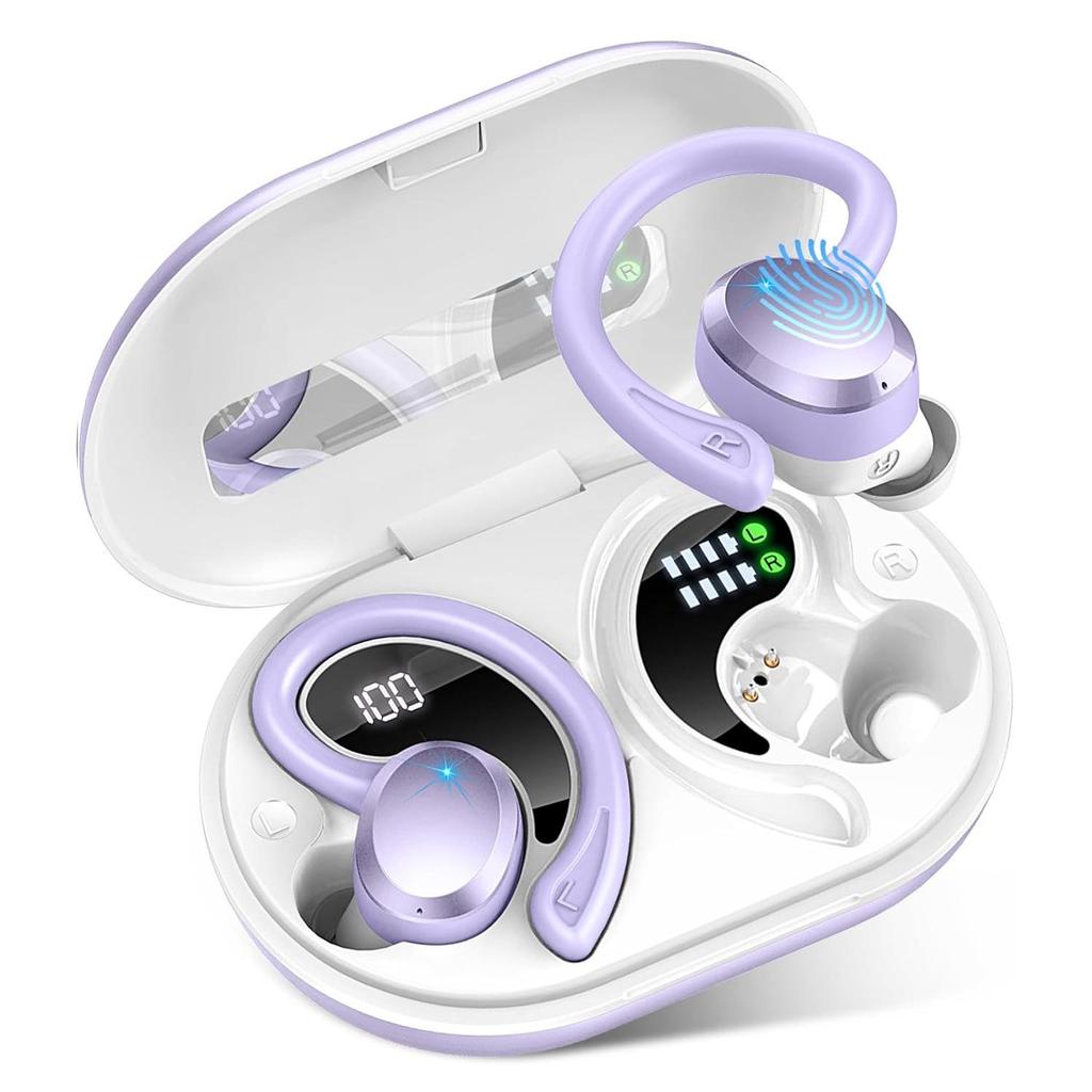 Q38 Waterproof Bluetooth In-ear Earphones with Digital Display - New Model, Hot-Selling Sports Ear-hook Stereo.
