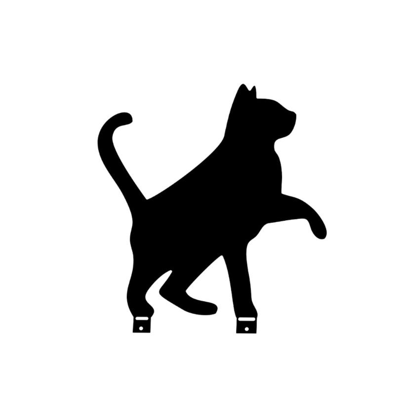 Metal Garden Decors Metal Yard Animals Garden Stakes Cat Yard Decorations Outdoor Garden Insert for Flowerbeds Lawn