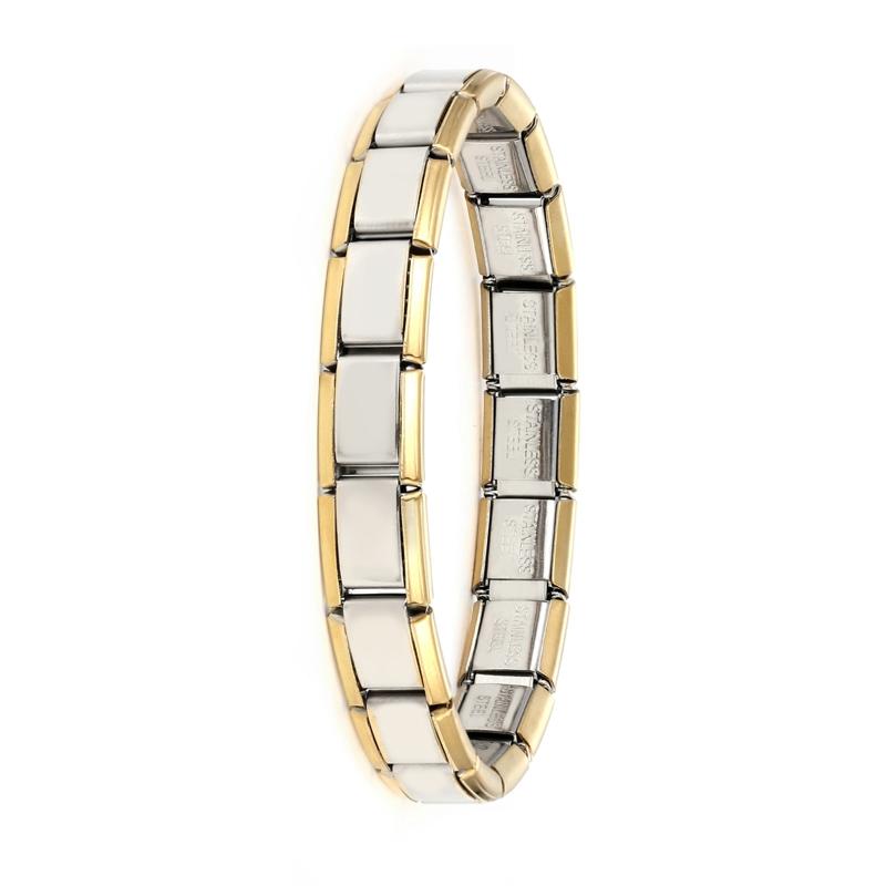 Fashion Stainless Steel Italian Elastic Charm Bracelet 9mm Width Bracelet Bangle Simple Design Girls Men Women DIY Jewelry Gifts