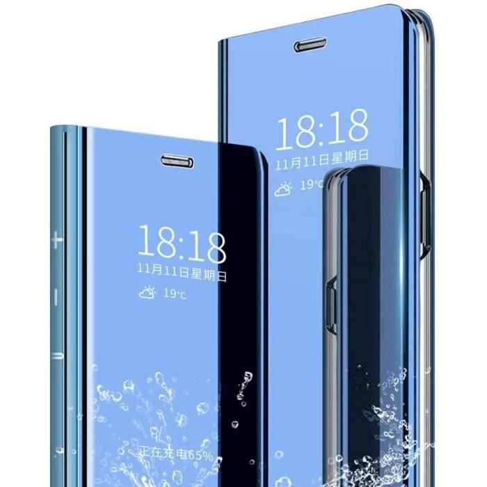 Coque Xiaomi Redmi 9A - Miroir Flip - Ultra Mince - Anti-Rayures - Anti-Choc - Clear View