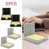 2 Peças Caixa de Armazenamento de Adesivos de Conveniência com Estêncil Dispensador de Notas Adesivas Plástico para Blocos de Notas Autoadesivas 3x3(Adesivo Não Contém)
