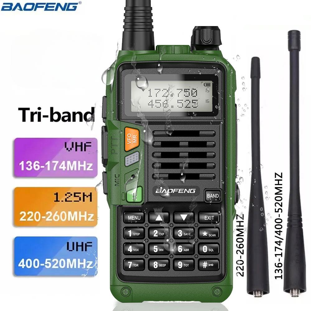 BaoFeng UV-S9 Plus Tri-Band 16km VHF UHF Waterdicht 136-174Mhz/220-260Mhz/400-520Mhz Lange Afstand Amateur Radio Walkie Talkie EURO