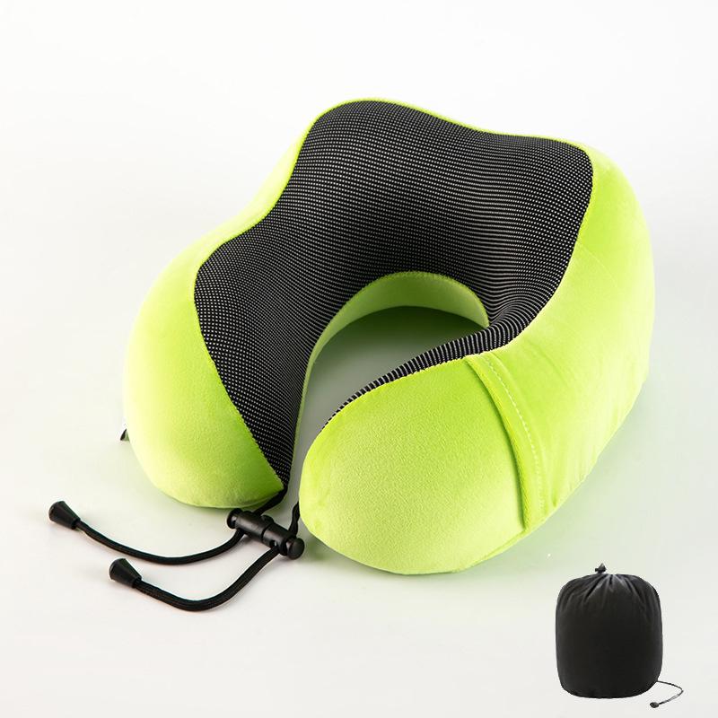 Portable U-Shaped Memory Foam Travel Neck Pillow - Perfect for Airplanes, High-Speed Rail, Office Naps & Cervical Support