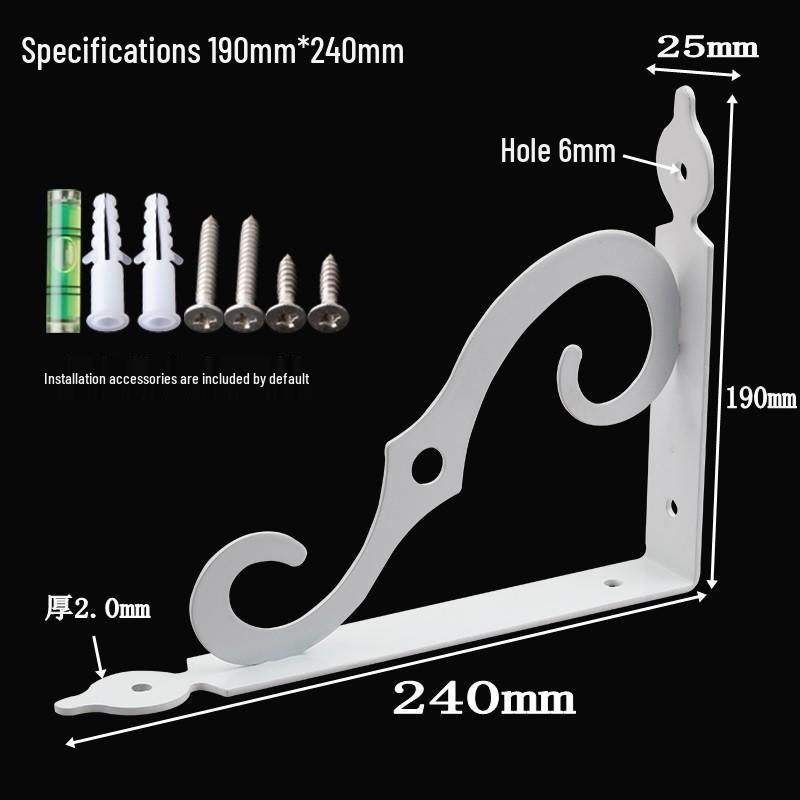 Wall-Mounted Triangle Bracket Shelf Support
