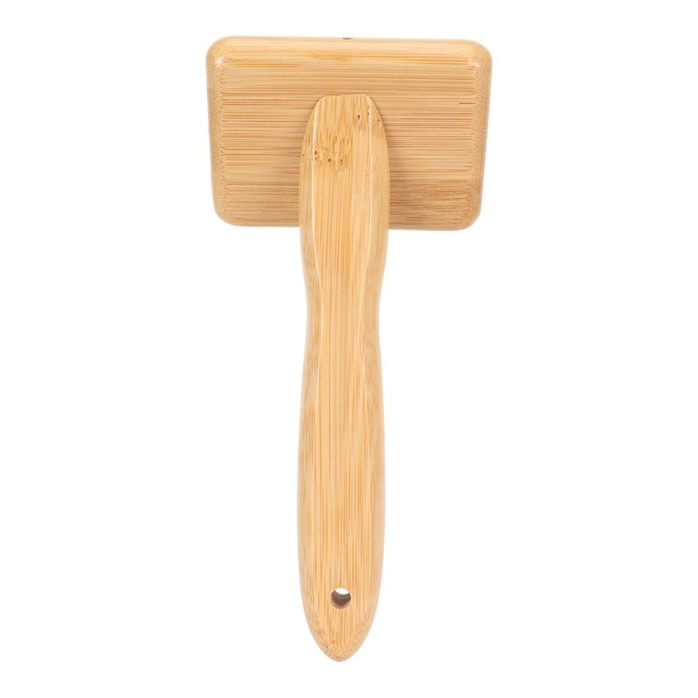Wooden Handle Macrame Slicker Comb Fine Polished Bristles Fringe Comb Cleaning Brush For Dogs