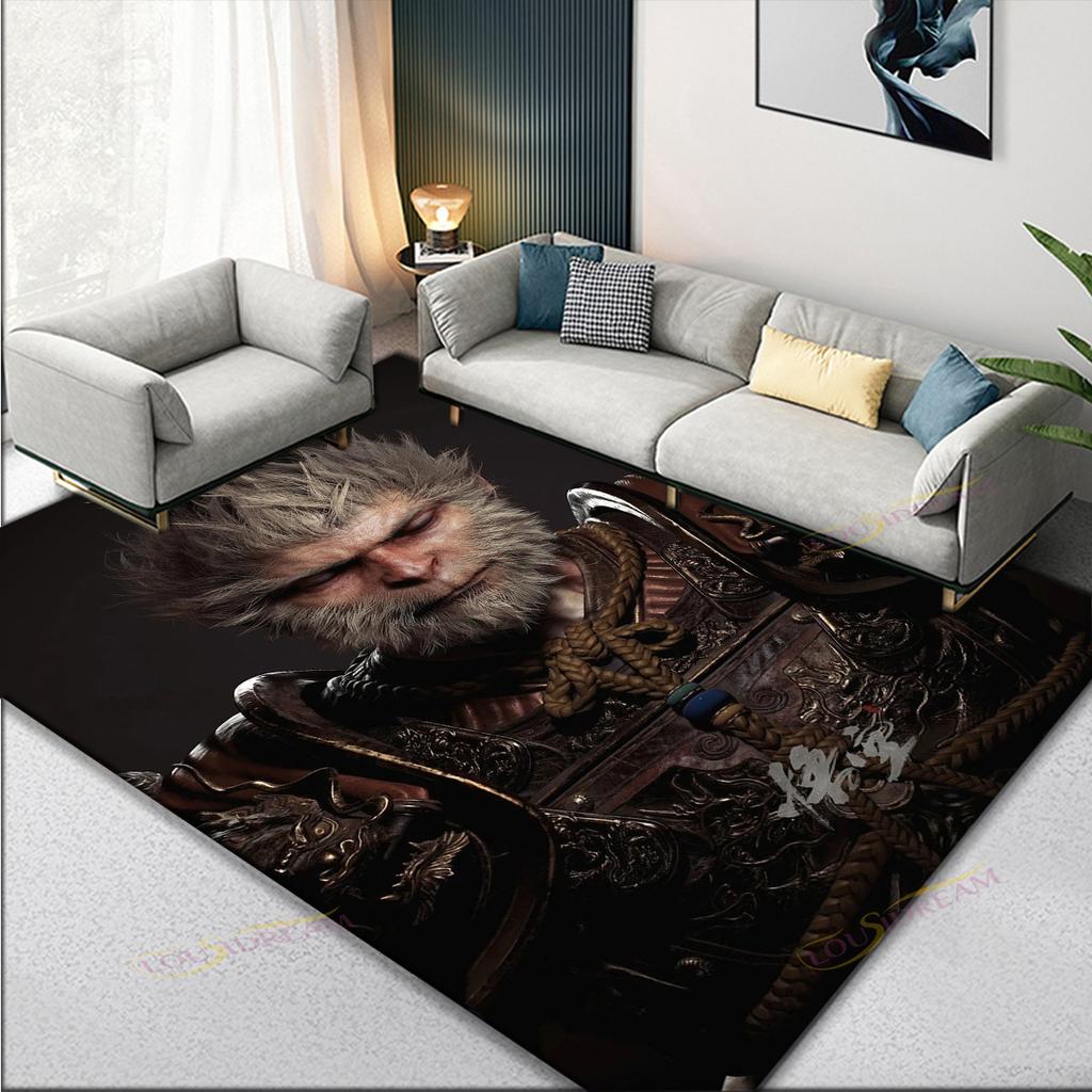 1PC Wukong Ring Velvet Floor Mat Modern Dirt Resistant Washable Erasable Waterproof Care-Free Home Decor