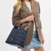 COACH Laurel Fabric Crossbody One Shoulder Handbag Large Women's Denim Blue CY697-IMXIA