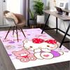 1pc Hello Kitty Cute Cartoon Office Desk Mat Under Chair Rug Gift Universal Anti-Slip Floor Carpet for Room Bedroom Living Room Study Table
