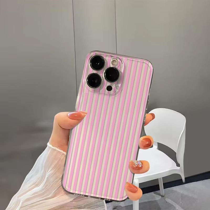 Colorful Vertical Stripes Clear Phone Case For Samsung Galaxy S26 S25 Ultra S24 S23 FE S22 S21 Plus S20 A73 A72 Silicone Cover