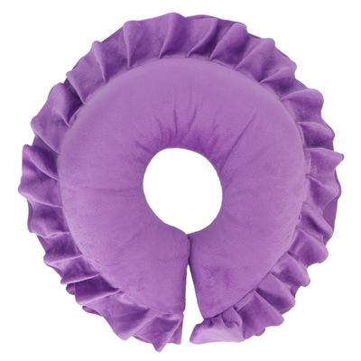 Almofada de Apoio para Pescoço em U Macia Mesa Cama Almofada Facial para Salão de Beleza SPA Massagem Roxo