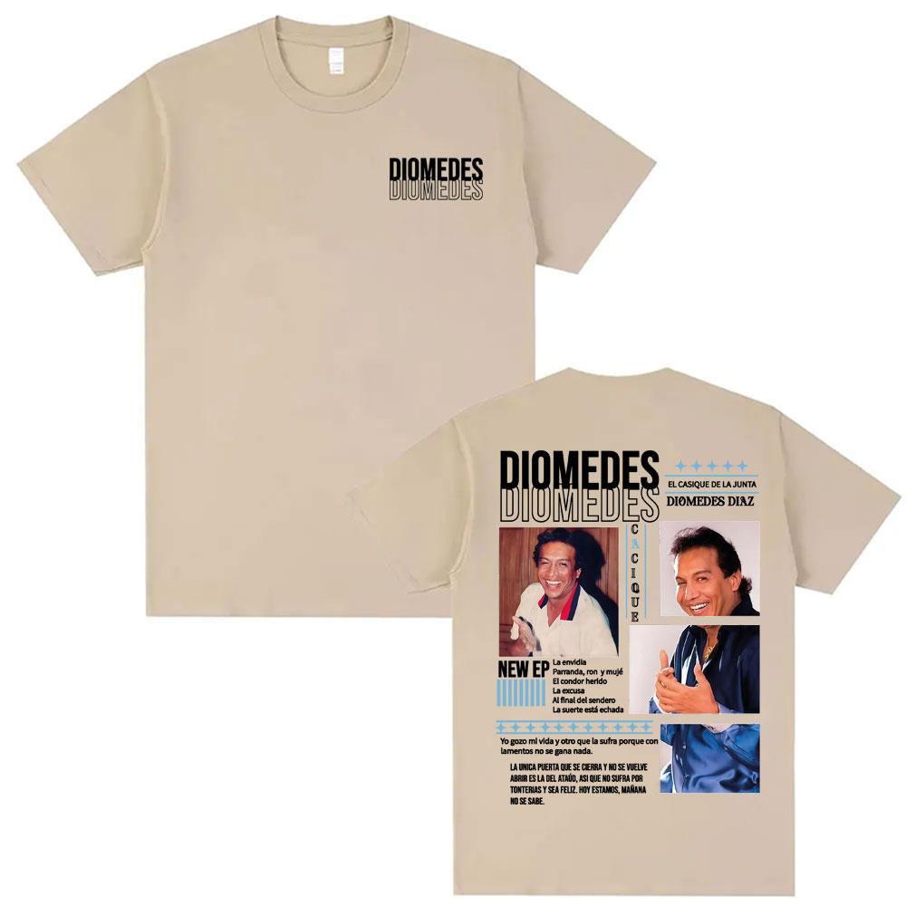 

Diomedes Diaz El Casique De La Junta Tour Cover Tshirt Summer Hip Hop Street Y2K Tshirt Cotton Comfortable Oversized Tshirt S